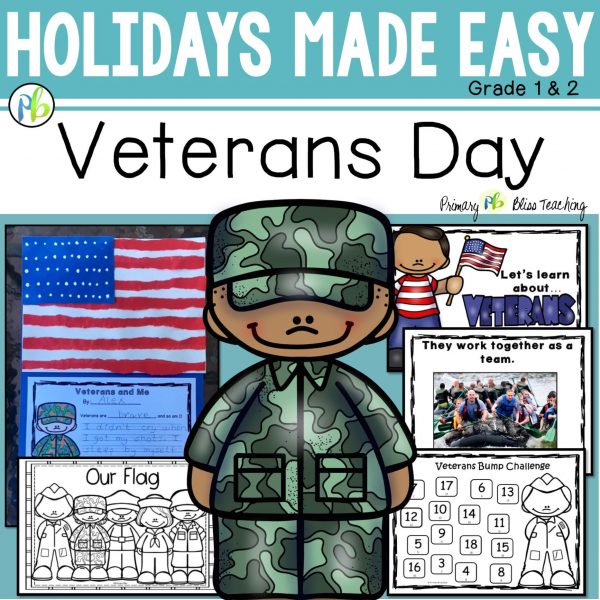 Veterans Day Mini Unit - Reading, Writing & Art Activities (Holidays Made Easy)