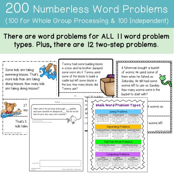 Numberless Word Problems