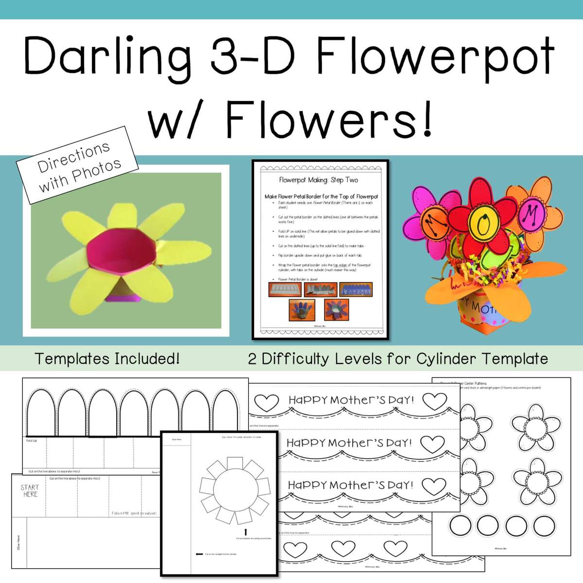 Mothers Day Gift 3D Bouquet Craft and Card - Image 2