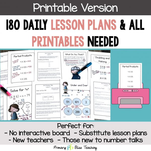 Fourth Grade NUMBER TALKS YEARLONG BUNDLE - Image 5