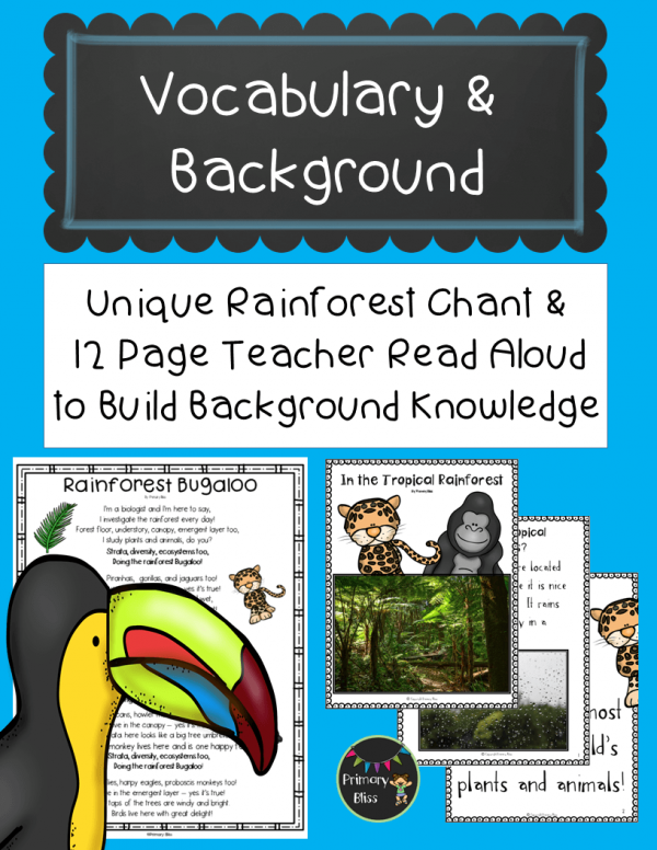 Rainforest Unit Reading Writing Science Bookmaking