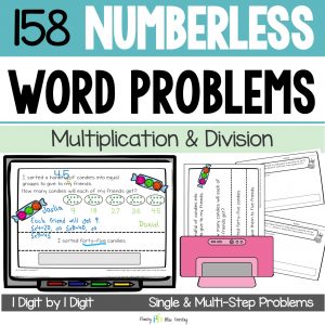 Numberless Word Problems Multiplication