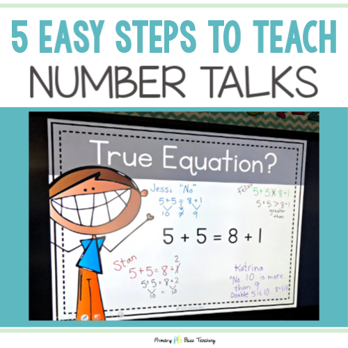 5 Easy Steps to Teach Number Talks in First Grade