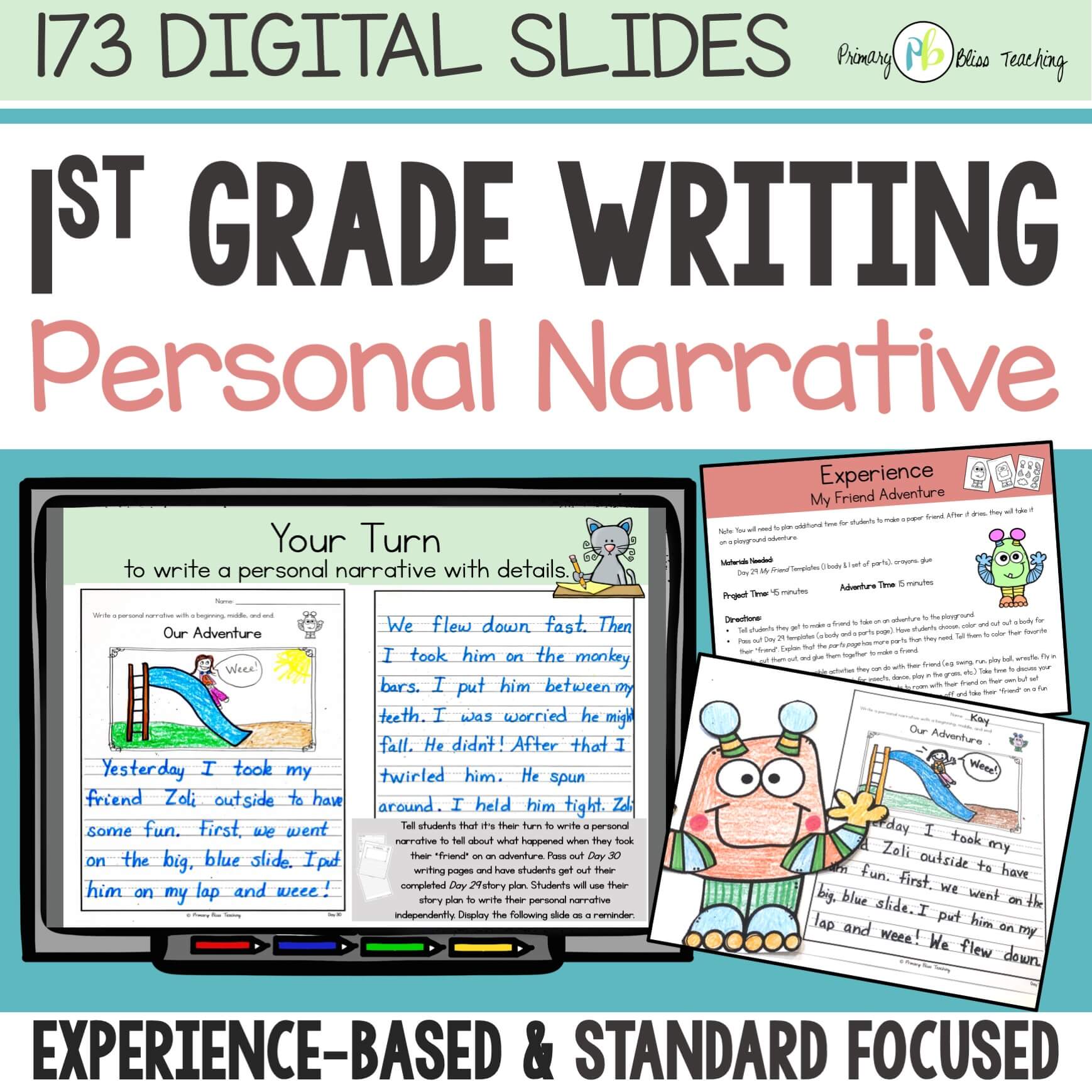 First Grade PERSONAL NARRATIVE WRITING Primary Bliss Teaching first-grade-personal-narrative-writing-primary-bliss-teaching