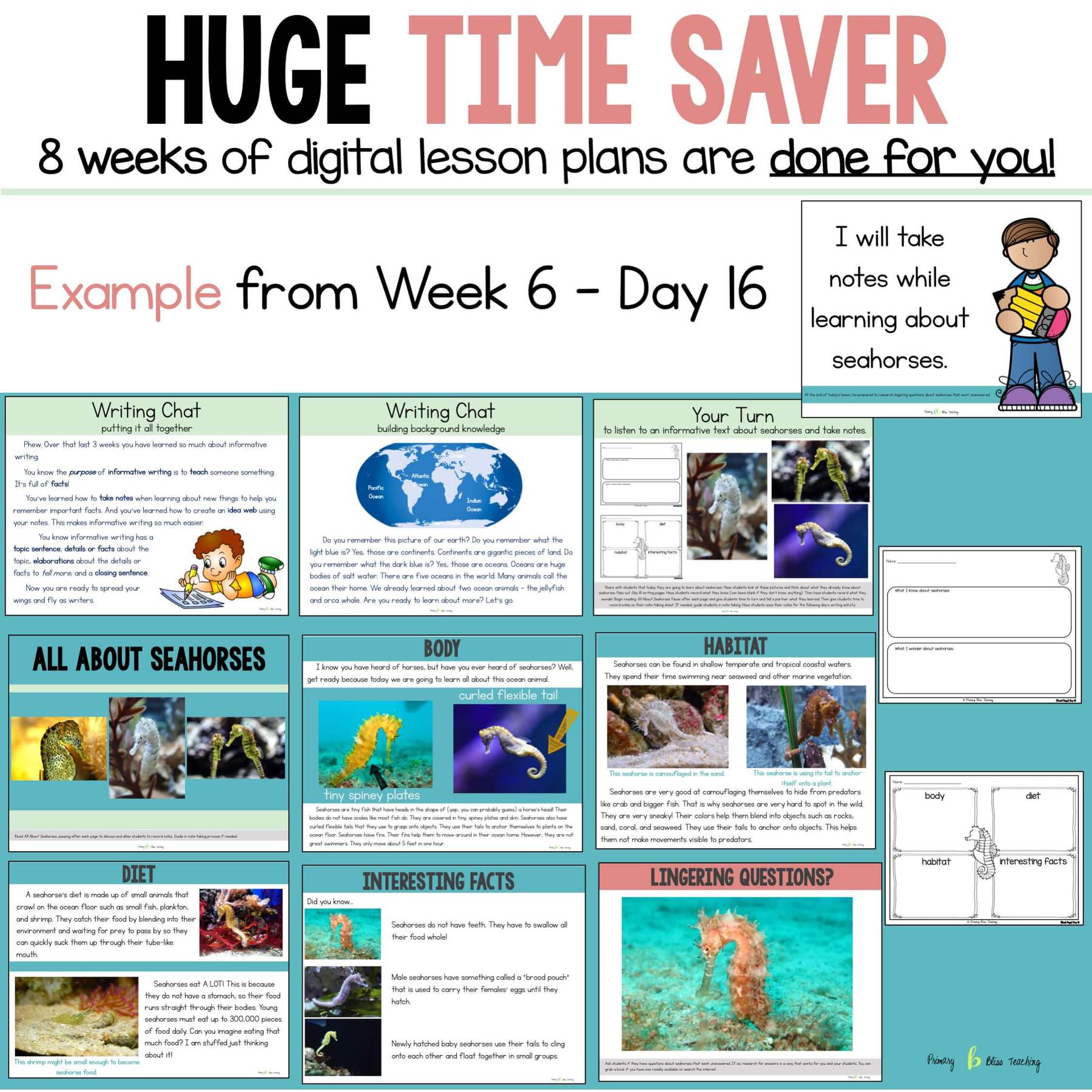 SECOND GRADE STRUCTURED INFORMATIVE WRITING CURRICULUM with WRITING PROMPTS - Image 3