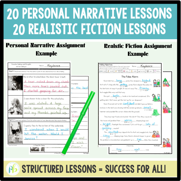 3rd Grade Explicit Personal Narrative and Realistic Fiction Writing Curriculum - Image 3
